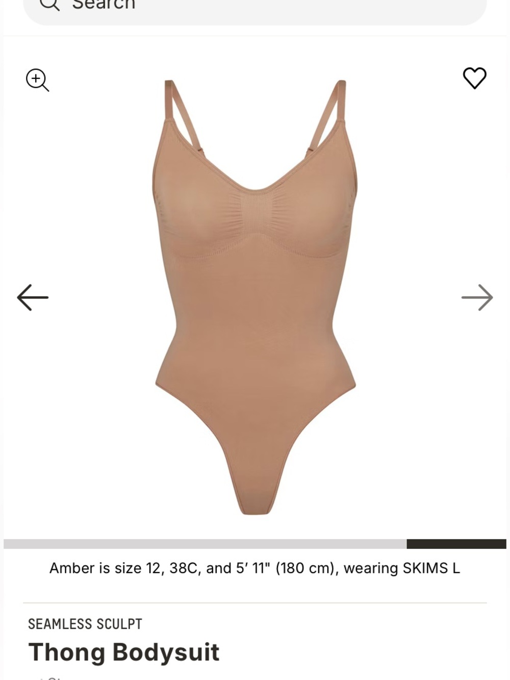 SKIMS Seamless Sculpt Thong Bodysuit - Sienna